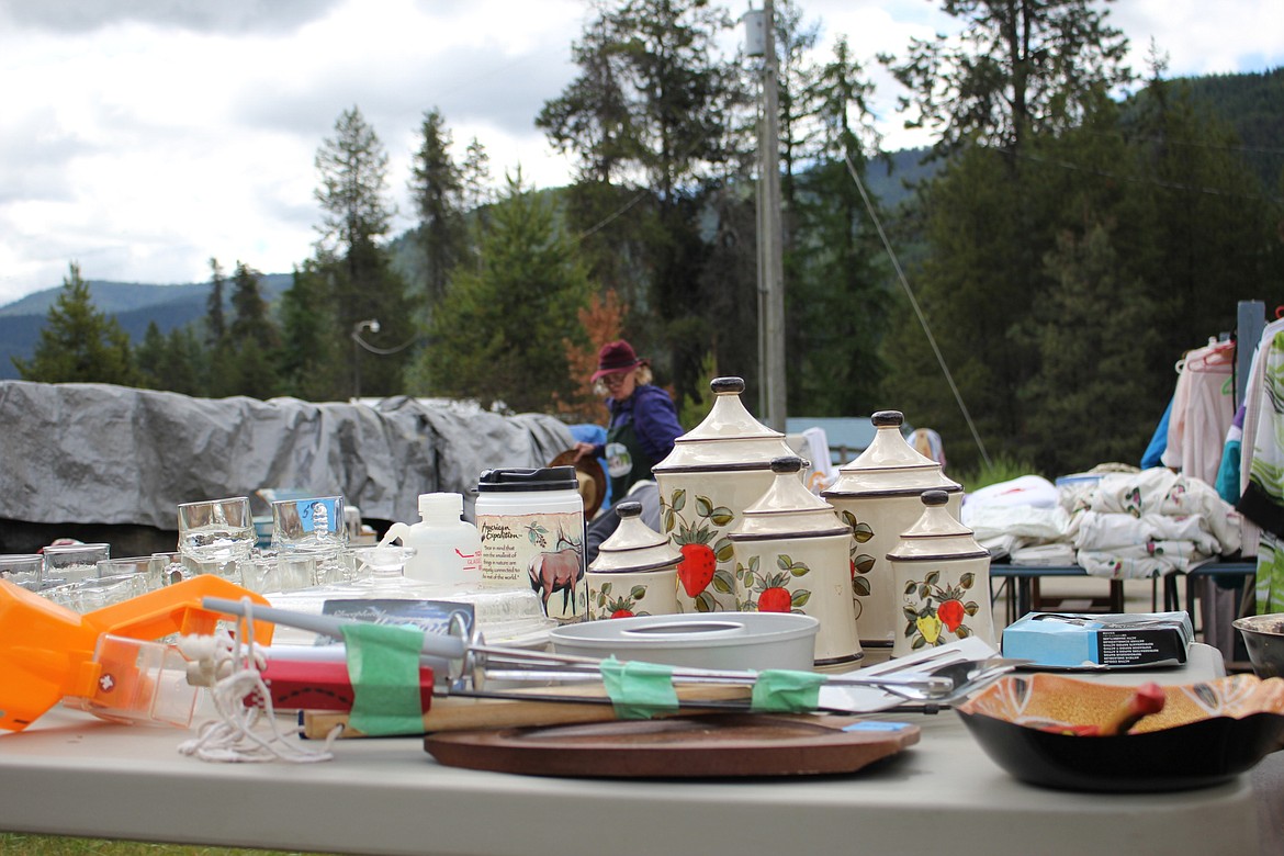 The West End Annual Yard Sale and Cowboy Breakfast was held June 17 in DeBorgia, where about a dozen vendors showed their wares. (Kathleen Woodford/Mineral Independent)