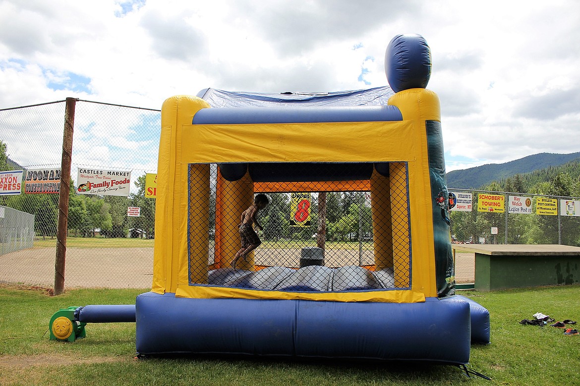 Kids enjoyed a bouncy house during Saturday&#146;s &#147;Baseball Beach Party&#148; in St. Regis. (Kathleen Woodford/Mineral Independent)