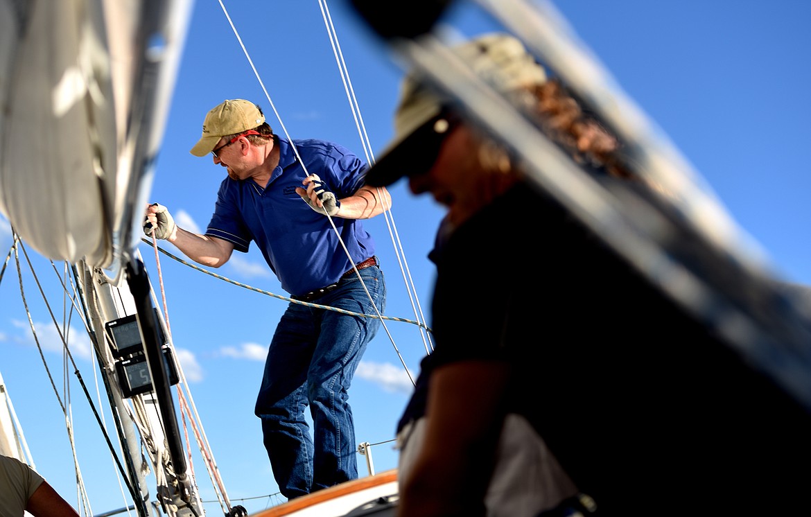 John Goroski of Kalispell helps out as a crew member of the Limerick.