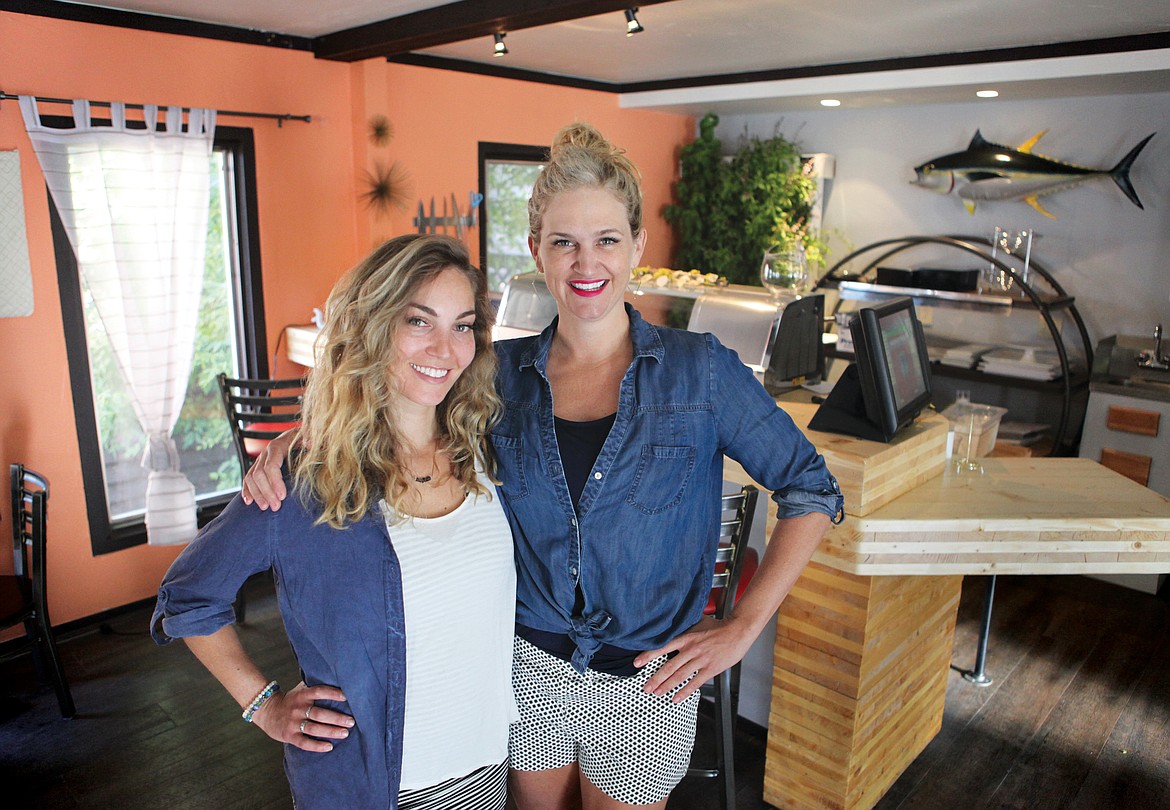 Indah Sushi owners, Stacey Ingham and Tiffany Newman, inside their newly-opened restaurant on Second Street in Whitefish, July 6. Indah Sushi opened June 19 and started serving dinner three nights a week July 5. (Mackenzie Reiss photos/Daily Inter Lake)