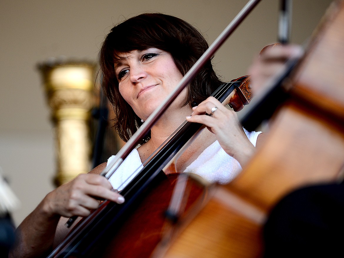 AMY ZOLTEK of the Glacier Symphony and Chorale performs at a summer pops concert.