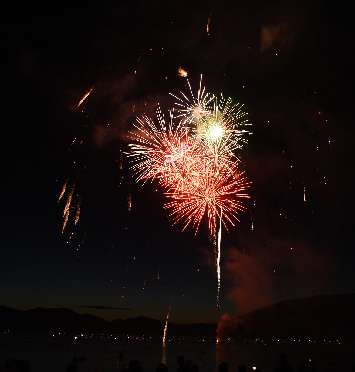 Thousands gathered at City Beach Tuesday for the Whitefish Chamber of Commerce&#146;s annual Fourth of July fireworks show over Whitefish Lake. (Heidi Desch/Whitefish Pilot)