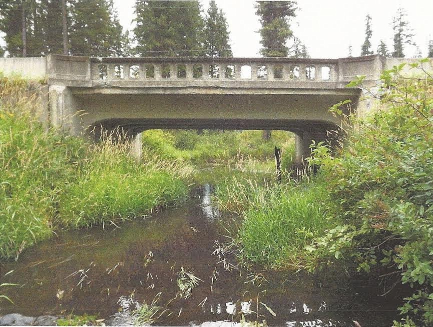 The historic Round Prairie Creek Bridge on U.S. Highway 95, near the Canadian border, which was built in the 1930s. The proposed replacement bridge is to be a full span beam structure, with a span length of 52 feet and a width of 44 feet.
Courtesy photo