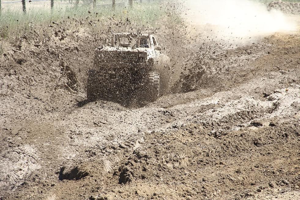 Photo By Tanna Larsen
Christopher Hoover gets the wheels of his Hoover Maneuver dirty.