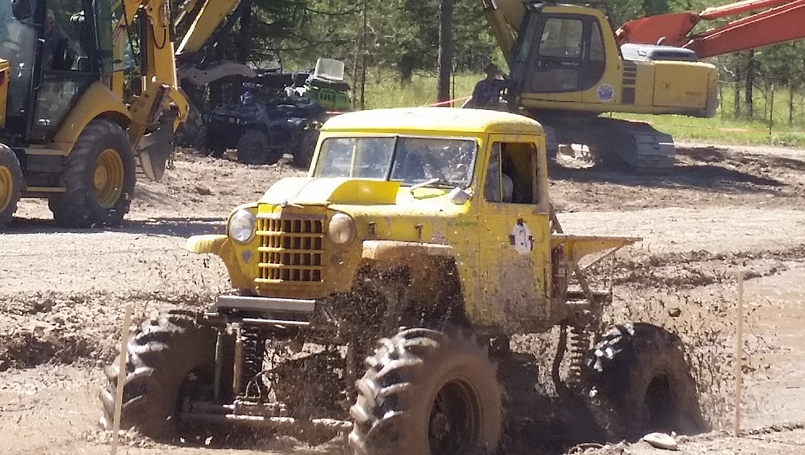 The mud bog races had a low registration turnout for the first-ever Mineral County Mud and Country Music Festival at the Tin Can Alley Amphitheater in St. Regis June 23-25, but patrons who turned out were able to hear the music for free. (Photo by Kat Kitteridge).