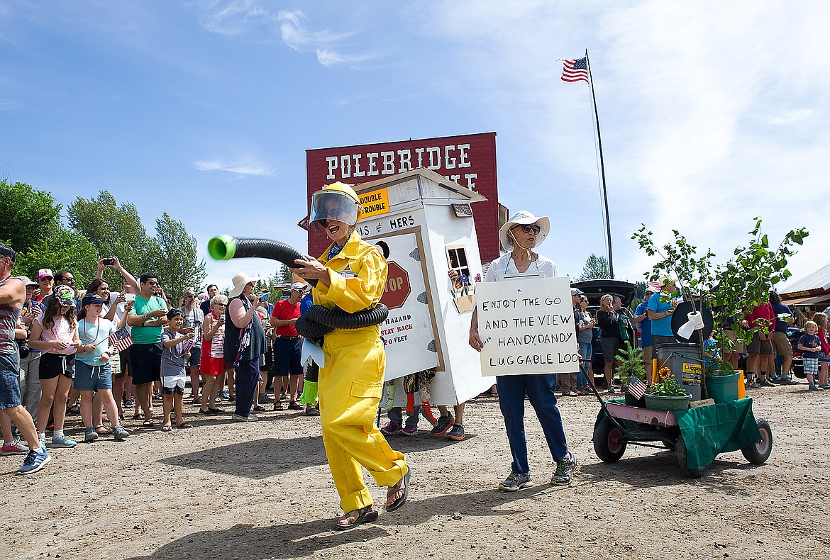 Outhouses on parade.