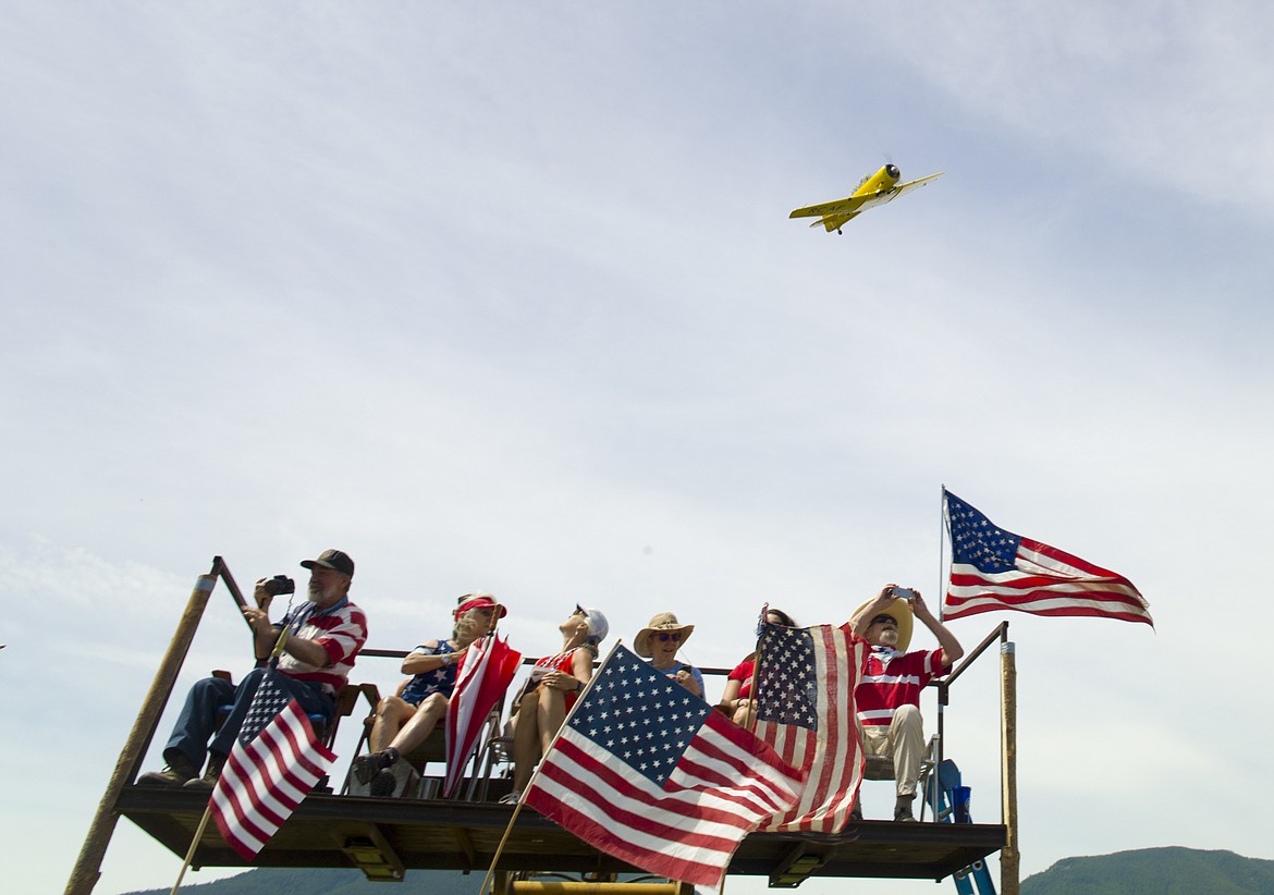 The parade also included a flyover.