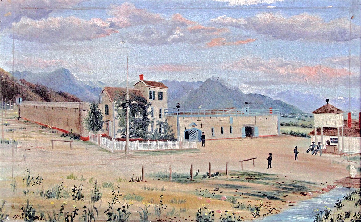 Painting by FRANK TRESEDER (1887)
Utah State Penitentiary where execution of Joe Hill took place, Nov. 19, 1915.