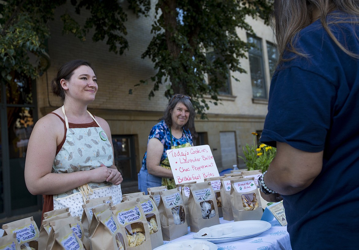 Wendy and her mom, Jan, at Wednesday&#146;s farmers market in downtown Coeur d&#146;Alene.