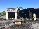 Fire destroys shop near Ephrata on Monday