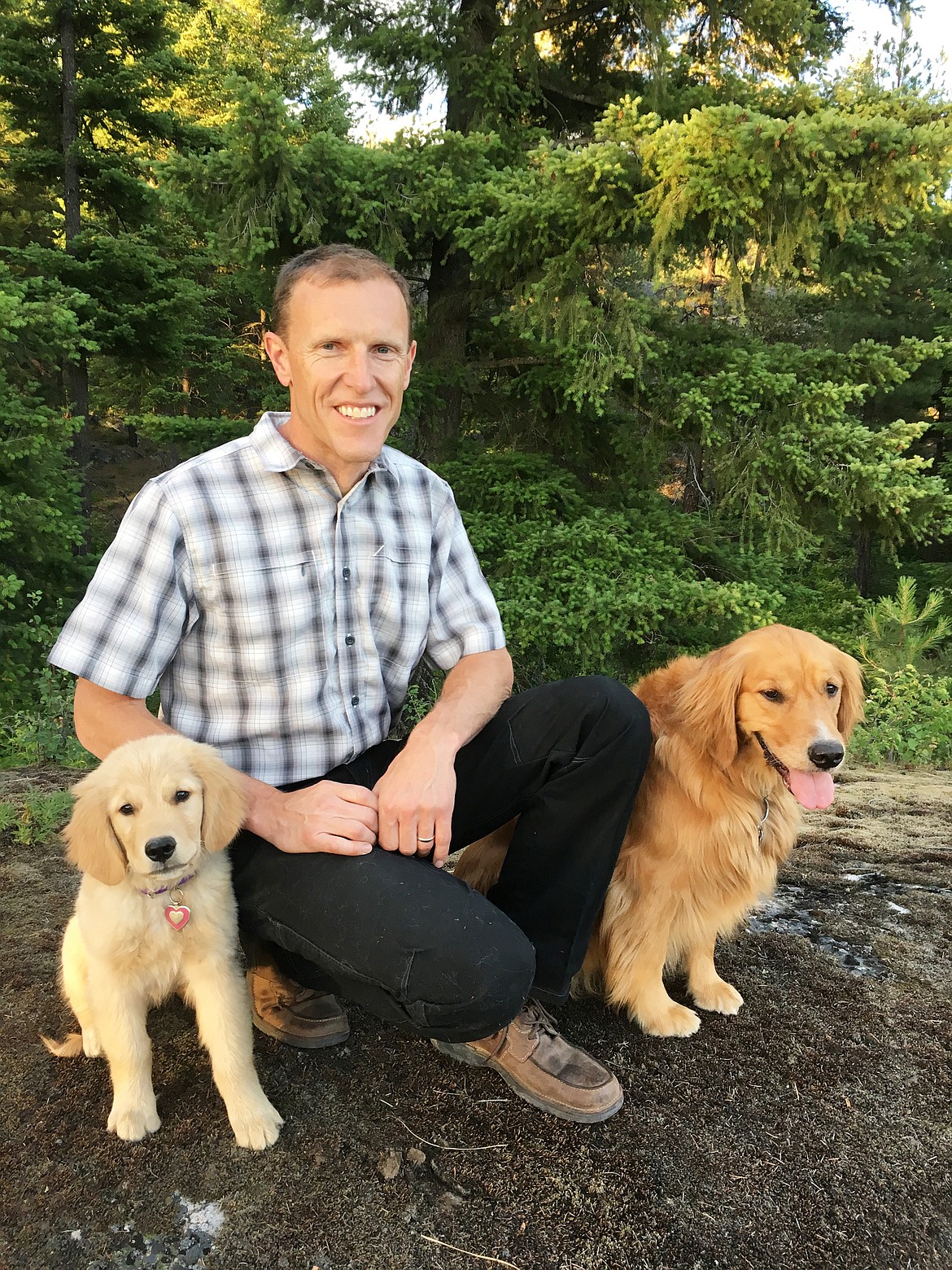 Jim Woodward, pictured with two family pets, announced his plans to run for the District 1 Idaho Senate seat. Idaho Sen. Shawn Keough announced Monday she would not run for reelection and would step down after her term ends in November 2018. 
(Courtesy photo)