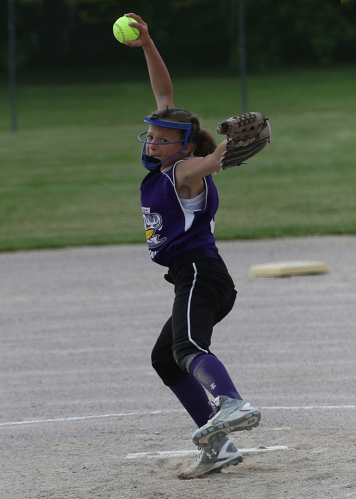 POLSON 12U pitcher  Alexis Johnson delivers an offering in the Team USA fastpitch state tournament Saturday at Belgrade. (photo courtesy of Bob Gunderson)