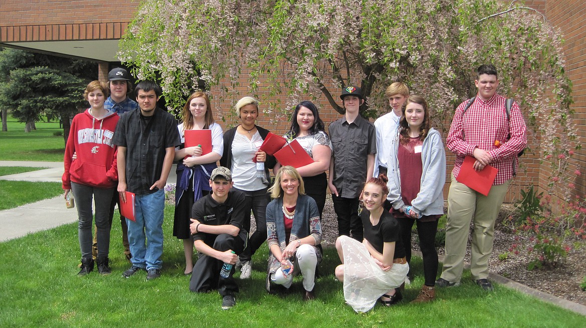 (Courtesy photo)
Lake Pend Oreille High School students recently took part in the Idaho Water Summit recently at North Idaho College. Pictured in the back row, from left, are Vanessa Spade, Jake Deason, Tyler Hall, Laura Abromeit,
Imani Herndon, Delaney Tibbets, Keaton Berg, Teagan Dieter, Tori McBrayer, and Zack Deason. Pictured in the front row, from left, are Jimmy Little, teacher Brenda Woodward, and Kendra Hentges.