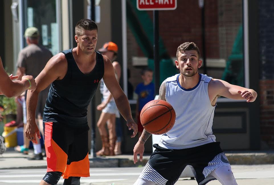 Photo by Mandi Bateman
They players took the 3 on 3 basketball games very seriously, having fun, but playing hard.