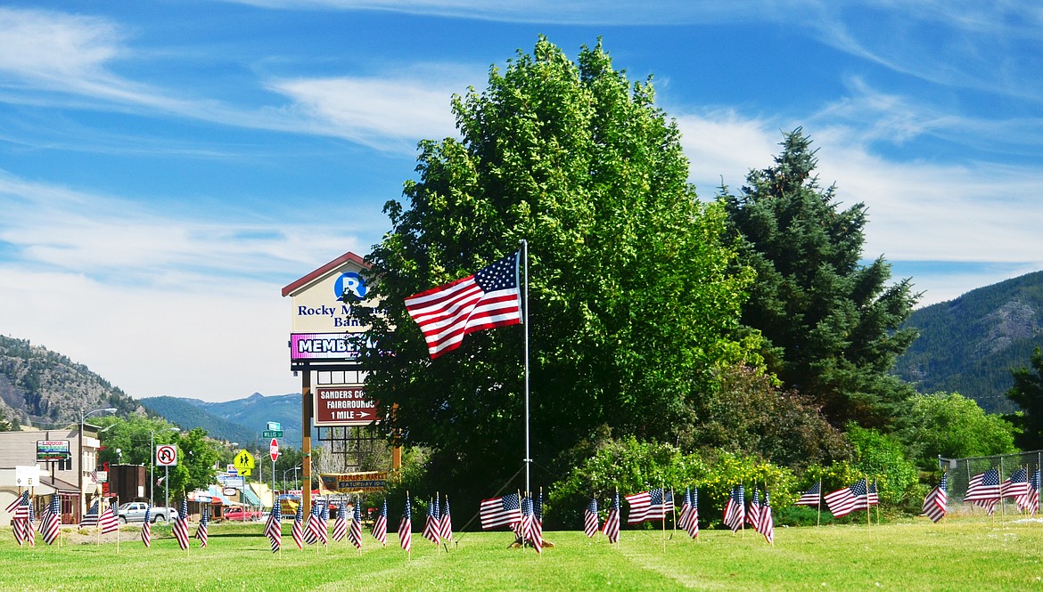 AMERICAN flags could be seen all over Plains Tuesday as the town celebrated our nation&#146;s Independence Day. (Erin Jusseaume/Clark Fork Valley Press)