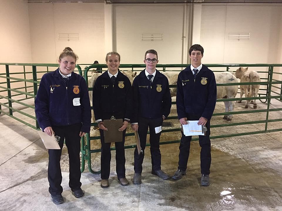 Courtesy photos
Top photo, from left: Livestock Judging Team &#151; Jordan Young, Katelyn Hutchinson, Lance Freeze, and Chris Durett.