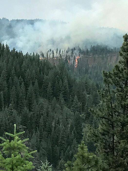 The Clear Creek Fire near Thompson Falls was contained early last week. The blaze broke out on June 28 and burned 60-acres. (Photo courtesy of US Forest Service)