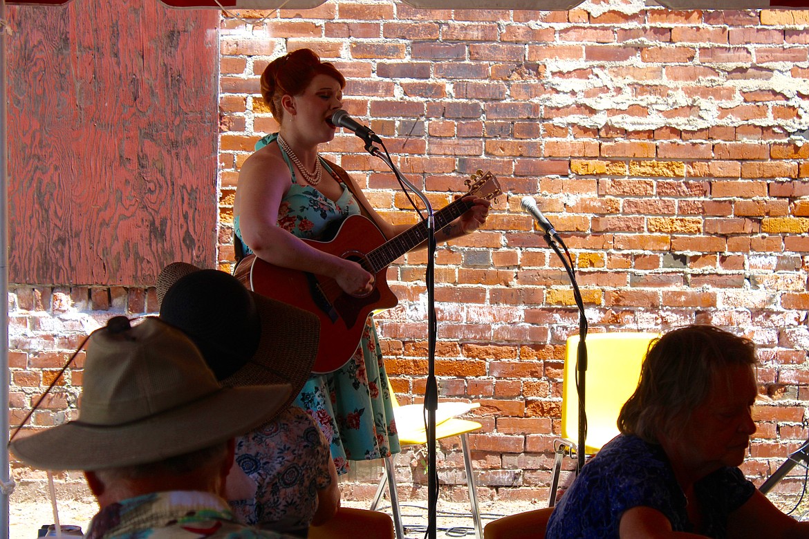 Sara Brown carries a soulful tune in the beer garden near the main stage.