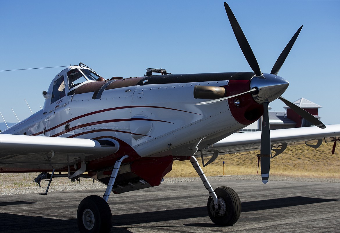 Part of the air attack team at the Coeur d&#146;Alene airtanker base is this single-engine aircraft that can hold 800 gallons.