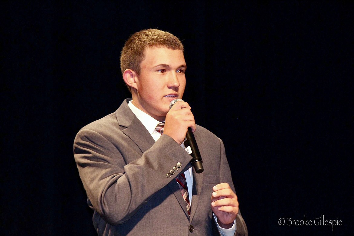 Courtesy photo 
Cotton Booker from Colfax placed fourth in the International Junior Auctioneers Championship.