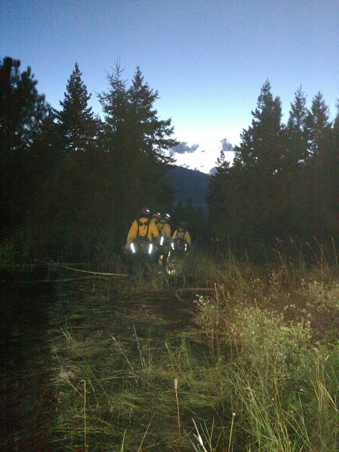 Photo by Sandy Steinhagen
Firefighters worked into the night to eliminate hotspots.