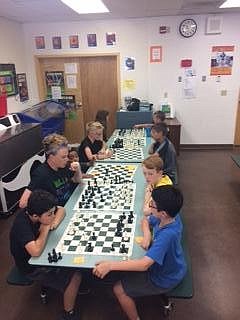 Sheila Lavala and the chess kids.