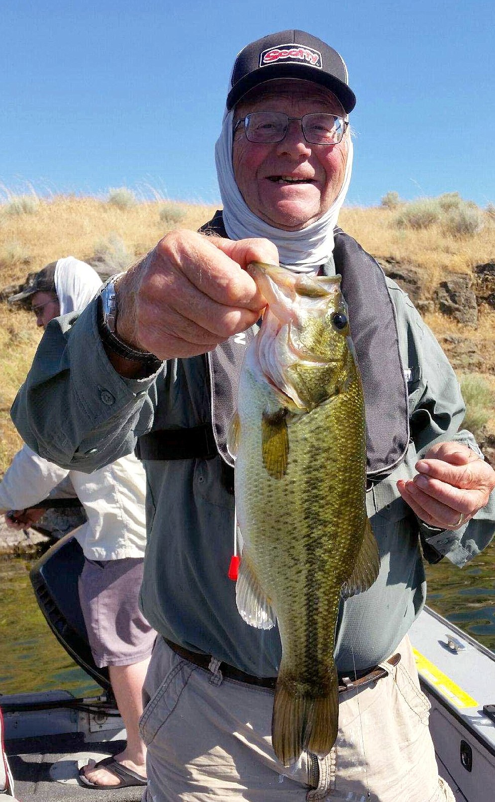 Courtesy photo - Matt and Tom Pollack had a banner day for Largemouth back in the Seep Lakes. Lots of fish and nice average size.