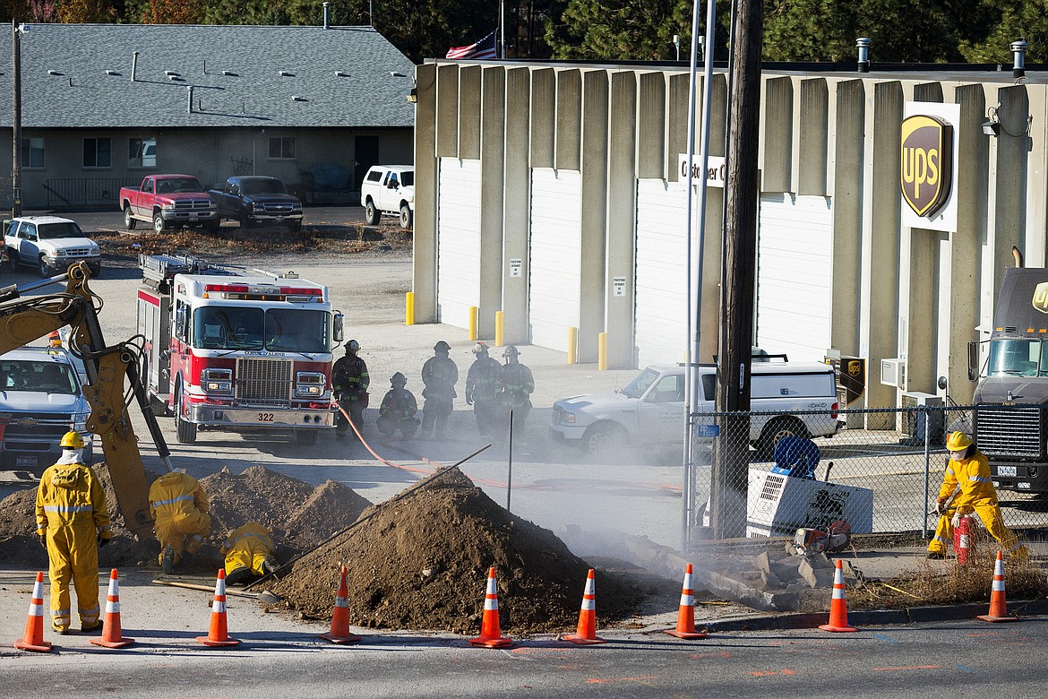 SHAWN GUST/Press File 

Avista Corp. on Wednesday announced it is being purchased by Toronto-based Hydro One Limited for $5.3 billion. In this file photo, Avista Utilities crews work to contain a gas leak near the UPS delivery center on Ramsey Road in 2014.