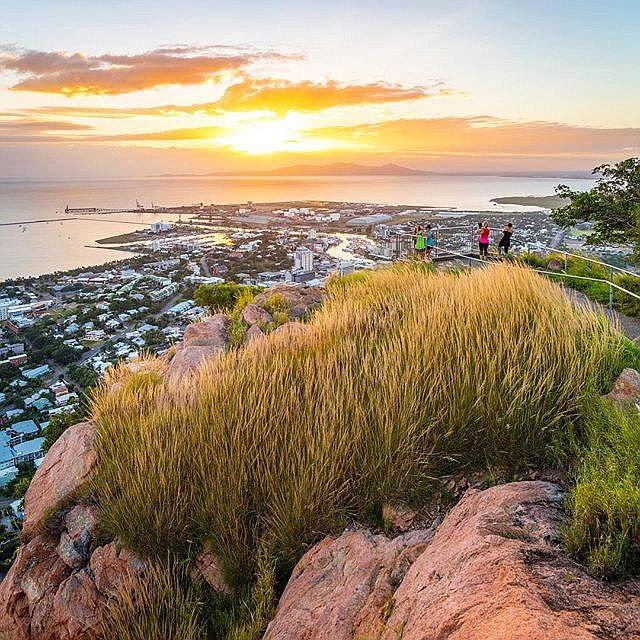 Sunset view from iconic Castle Hill, Townsville Queensland. Photo sourced through Australia.com FB page via @neilronnoco on Instagram