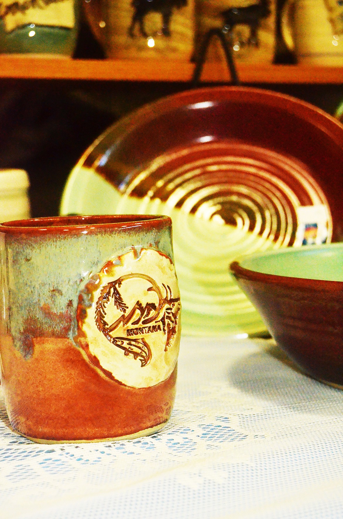 Whistle Creek Pottery by Ellen Childress certainley had plenty of works on show that had plenty of art lovers stopping in for a look.
