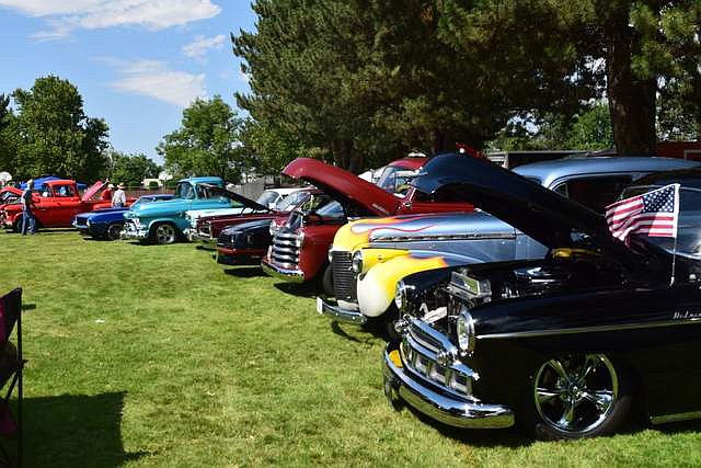 Joel Martin/For the Sun Tribune Row upon row of classic vehicles packed Kiwanis Park for the annual Othello Spud Run Saturday.