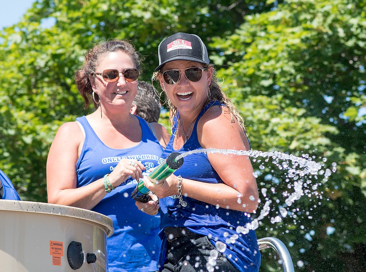 Water was welcome on the 90-plus degree day.