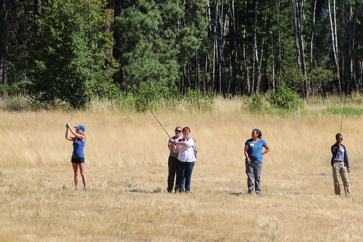 (Photo by MANDI BATEMAN)
Women learn the techniques of fly fishing.