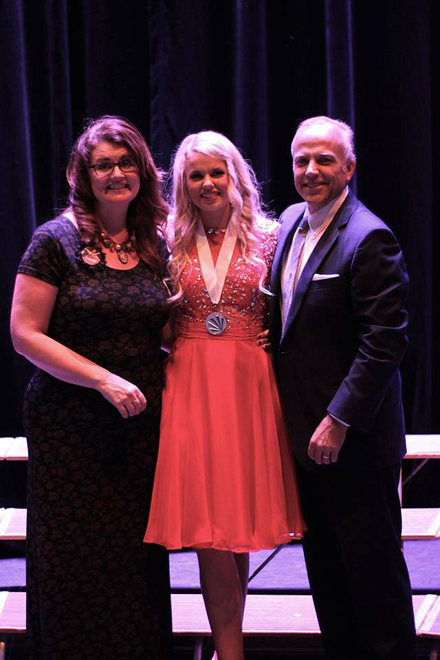 Courtesy photo
Jana Osborne, Moses Lake, was selected as Washington Distinguished Young Woman 2018 Saturday. She&#146;s pictured with her mom Jenni and dad Kevin Osborne.