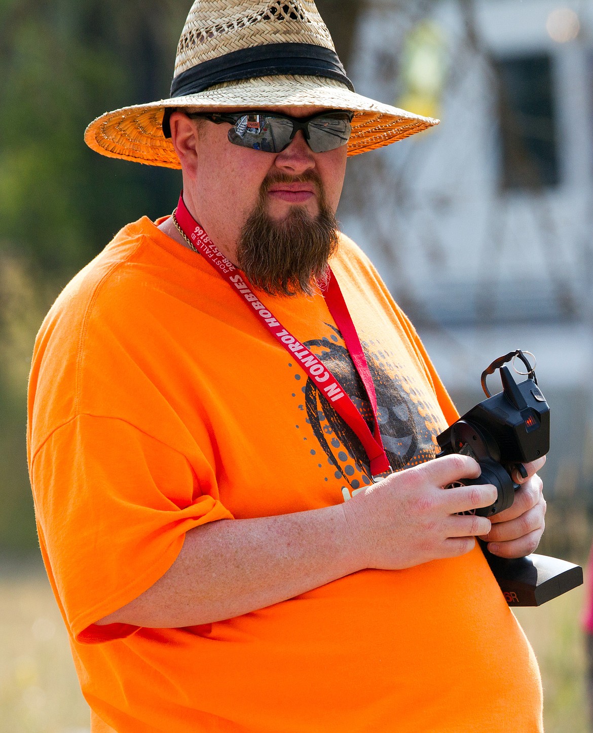 Richard Porter pilots his remote-control race car during Hot August Shown in Libby Saturday, Aug. 5, 2017. (John Blodgett/The Western News)