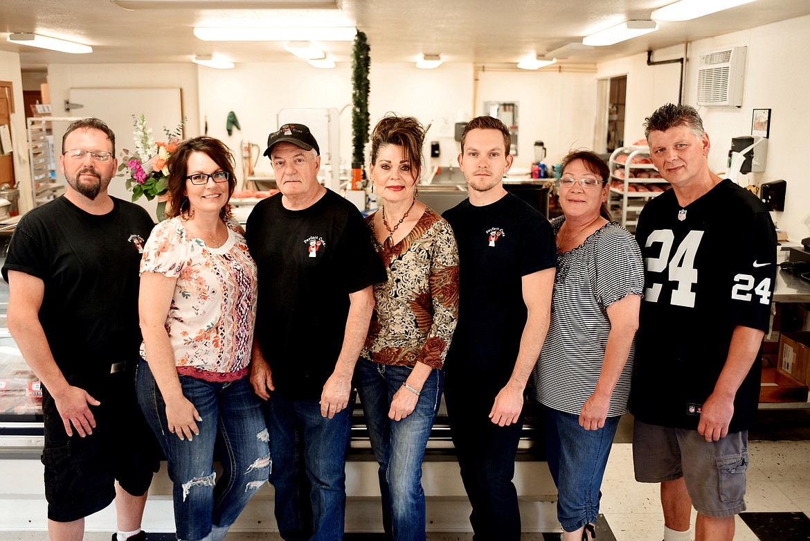 BEST BUTCHER &#151; The crew at Perfect Cuts in Columbia Falls from left to right, Sonny Johnson, Leslie Hansen-Clewien, Danny Hansen, Karla Hansen, Koltan Hansen, Jacki Brown and Fritz Siefke. Perfect Cuts won the Best Butcher/Meat Processor category of the&#160;of the&#160;2017 Best of the Flathead Poll.(Brenda Ahearn/Daily Inter Lake)