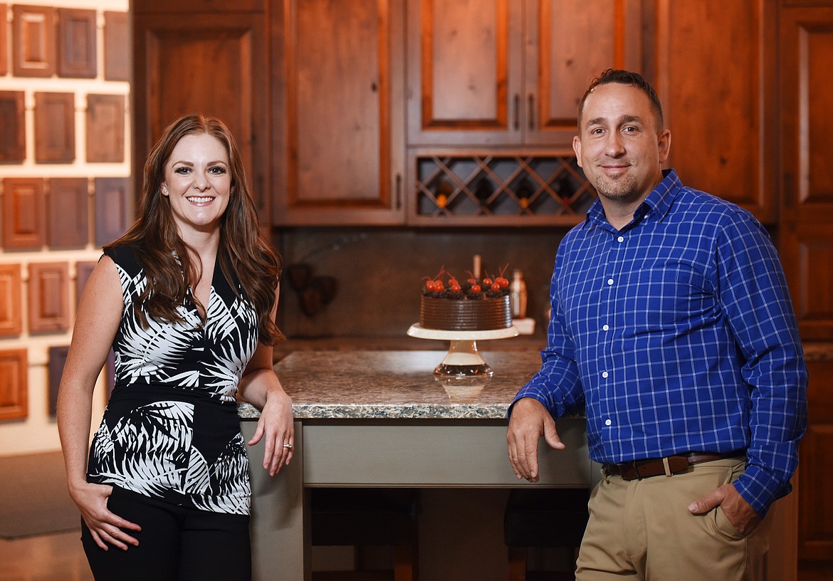 Sharla Browning and Josh Herzog at 4 West Cabinetry and Wallbeds, winners of the Best Cabnet Company category of the 2017 Best of the Flathead Poll.&#160;(Brenda Ahearn/Daily Inter Lake)