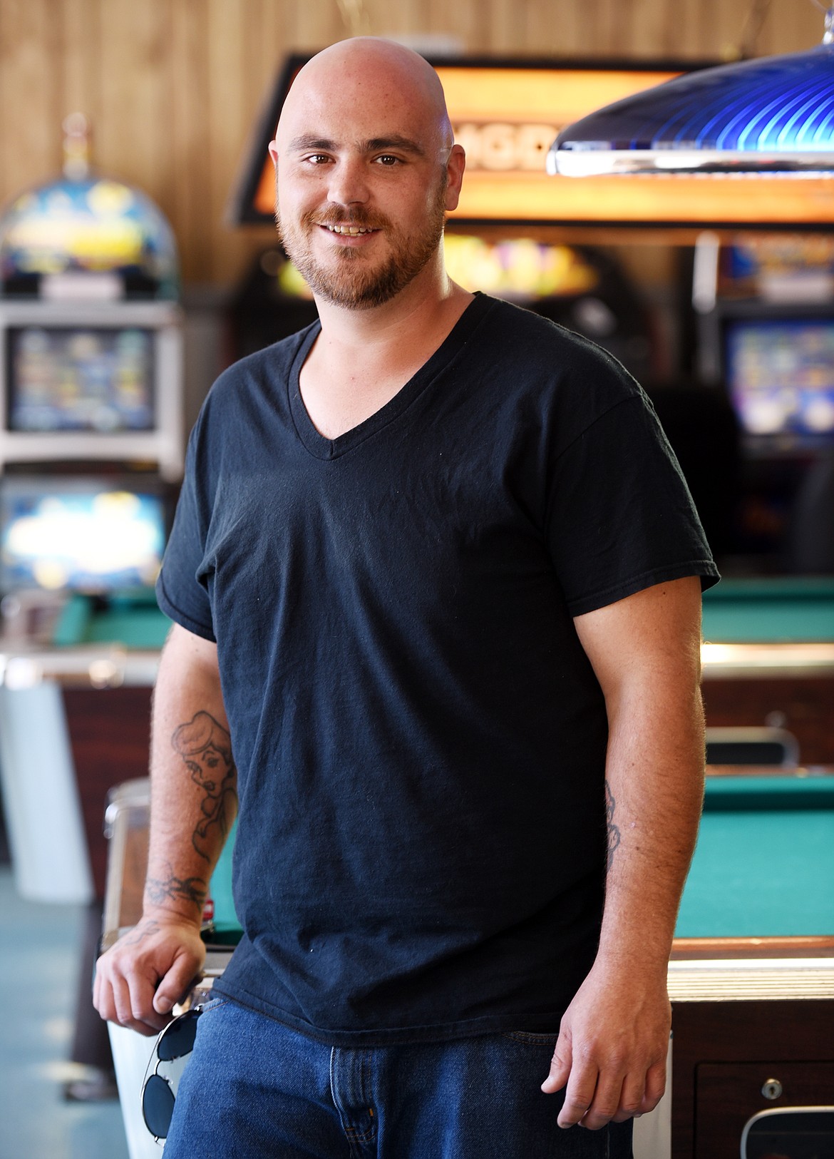 Kalispell comedian Matt Evans at The Eagles Club on July 27 in Kalispell. Evans has a show at The Eagles on Aug. 4. (Brenda Ahearn/This Week in the Flathead)