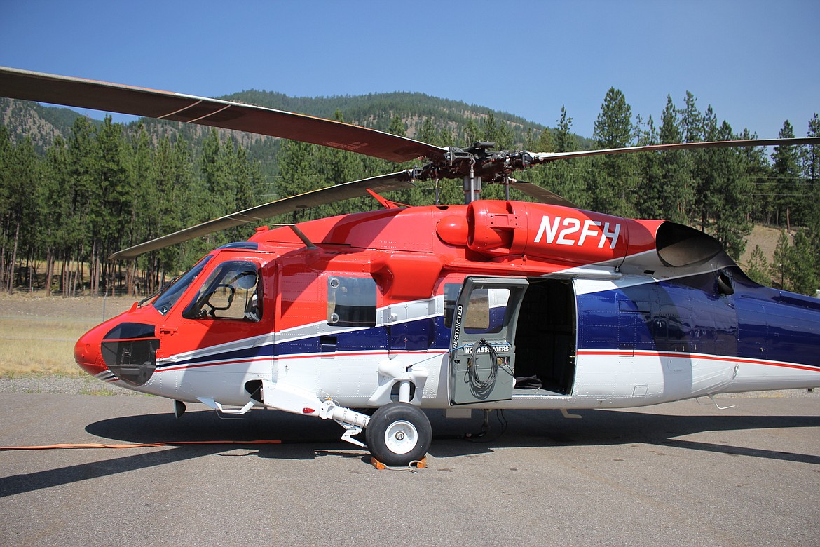 This Firehawk Helicopter once belonged to the Sultan of Brunei, a man worth $20 billion. He owned 17 Black Hawk Helicopters and this one was painted green with green shag carpet and gold plated handles. (Kathleen Woodford/Mineral Independent)