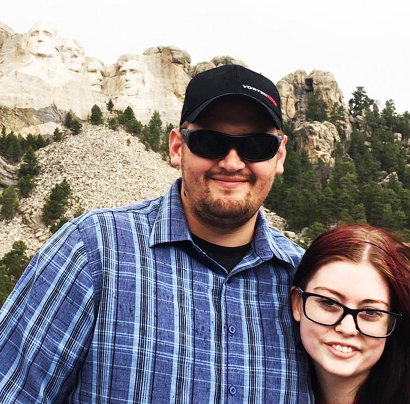 Ethan and Vanessa at Mt Rushmore enjoying the views - Photo supplied by Vanessa