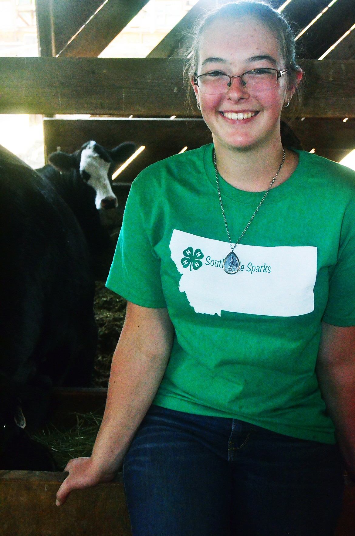 Anna Hafner 4H Beef Project student for the Plains South Side Sparks Photo Credit Erin Jusseaume Clark Fork Valley Press