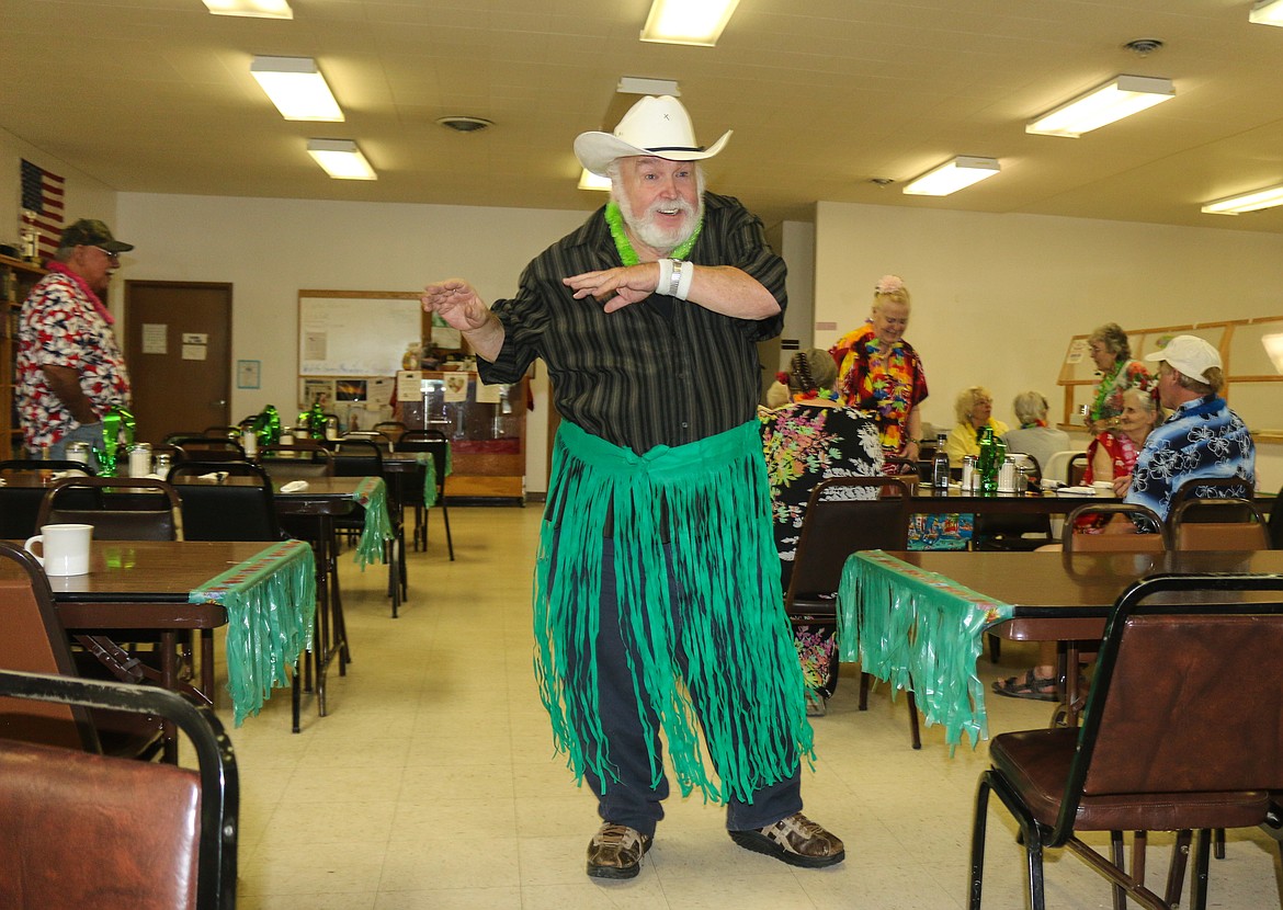 Photo by Mandi Bateman
Larry Hare gets his hula on at the Hawaiian Luncheon.