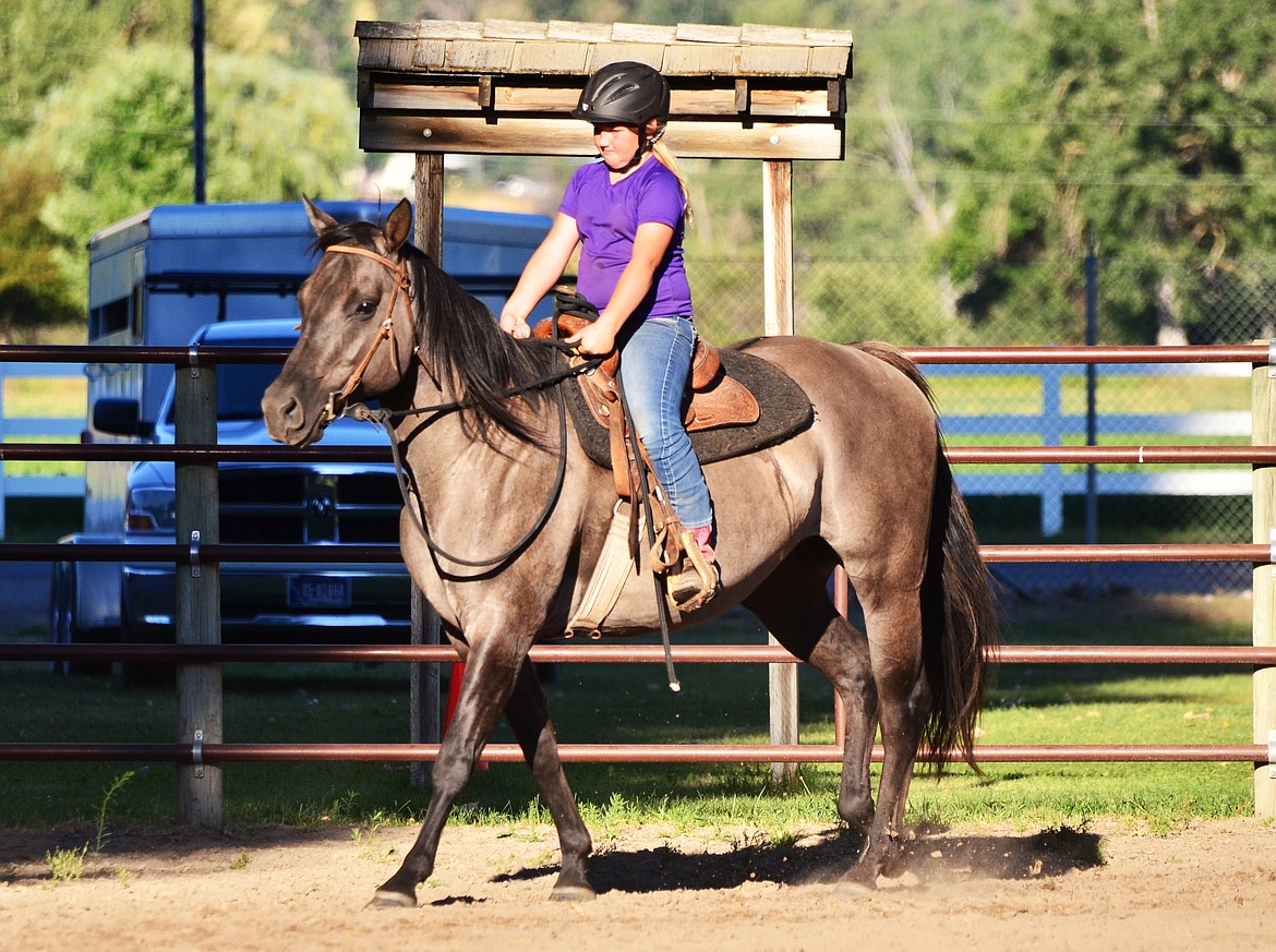 Trout Creel member Maddy Chojnacky working on the rail during the full group exercise Photo Credit Erin Jusseaume Clark Fork Valley Press