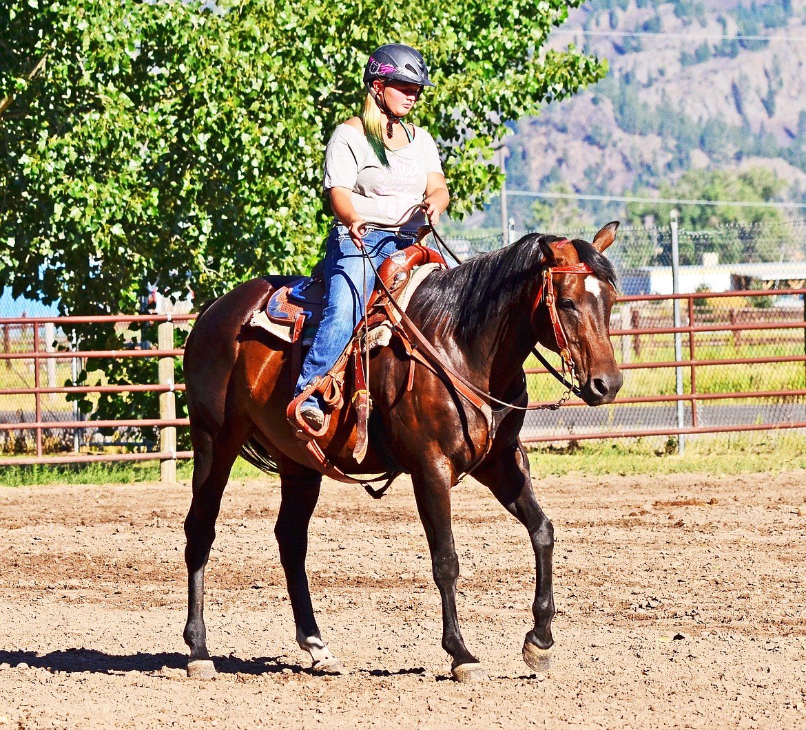 South Side Sparks member Deriyan Sheehan on Duchess working on their front end movements. (Erin Jusseaume/Clark Fork Valley Press)