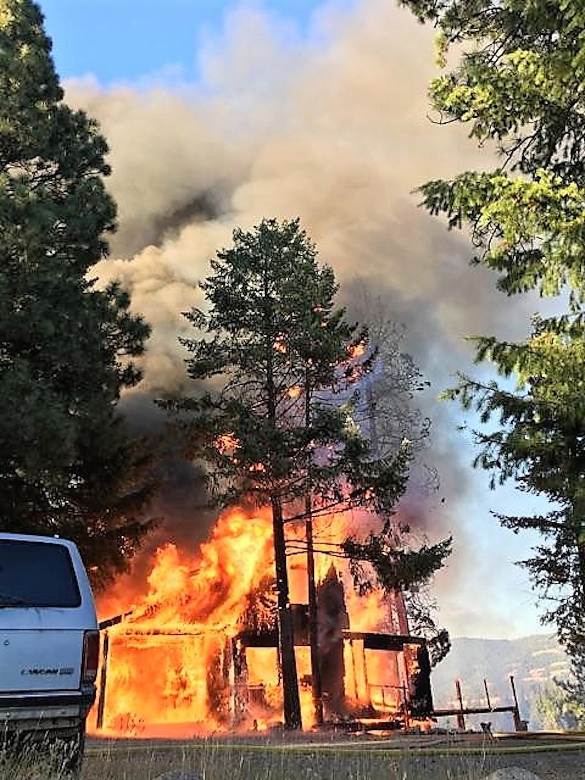 (Photo courtesy JOHN SIECKOWSKI/BONNER COUNTY EMS)
The Idaho State Fire Marshall&#146;s Office is investigating the cause of this structure fire.