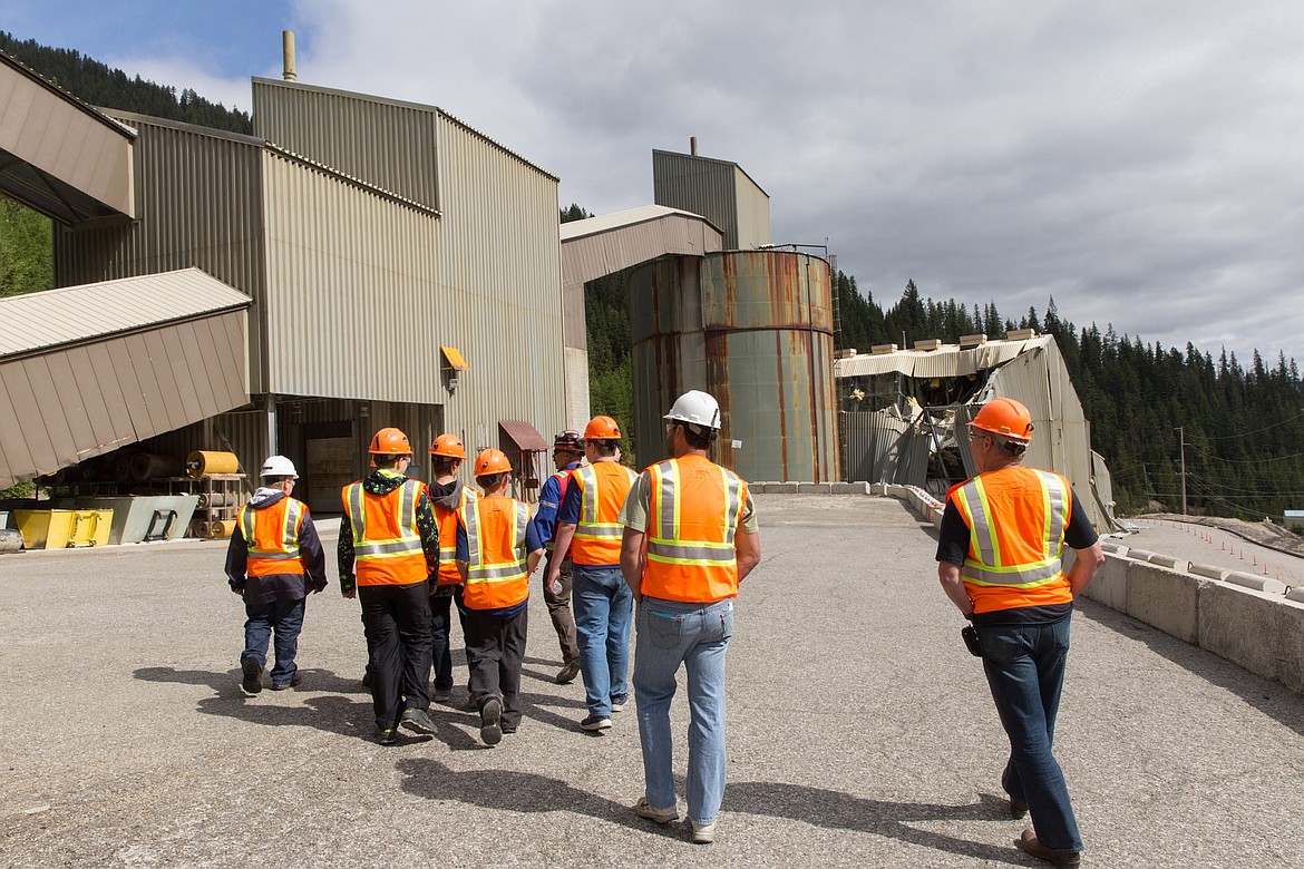 Students of a Troy schools summer science class join Hecla Mining Company officials on a tour of Troy Mine on June 13. (John Blodgett/The Western News)