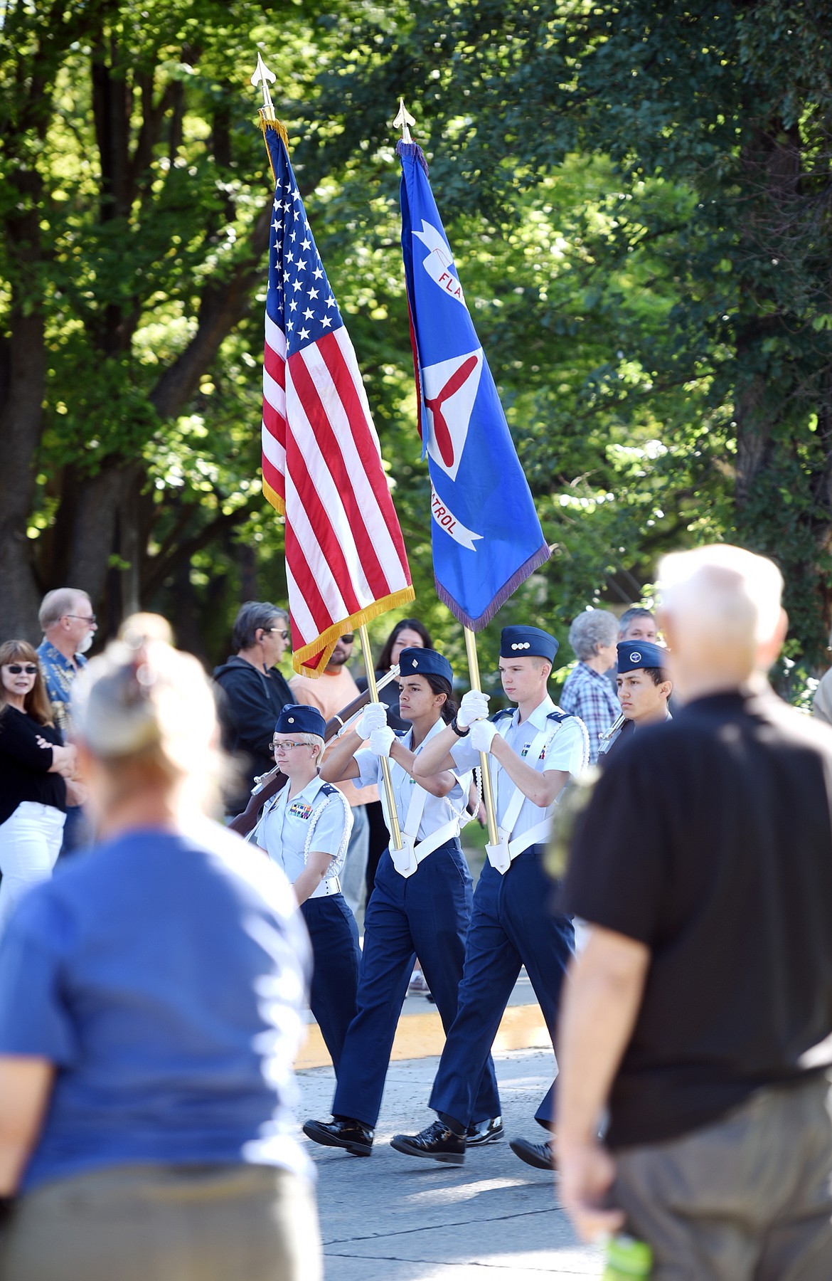 The 2017 Northwest Montana Fair begins with the Civil Air Patrol Color Guard on Friday, August 18, in downtown Kalispell.(Brenda Ahearn/Daily Inter Lake)