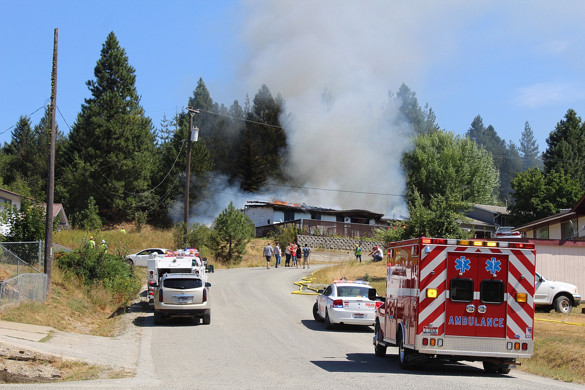 The view of the scene looking North. Smoke from the blaze could be seen from across town.