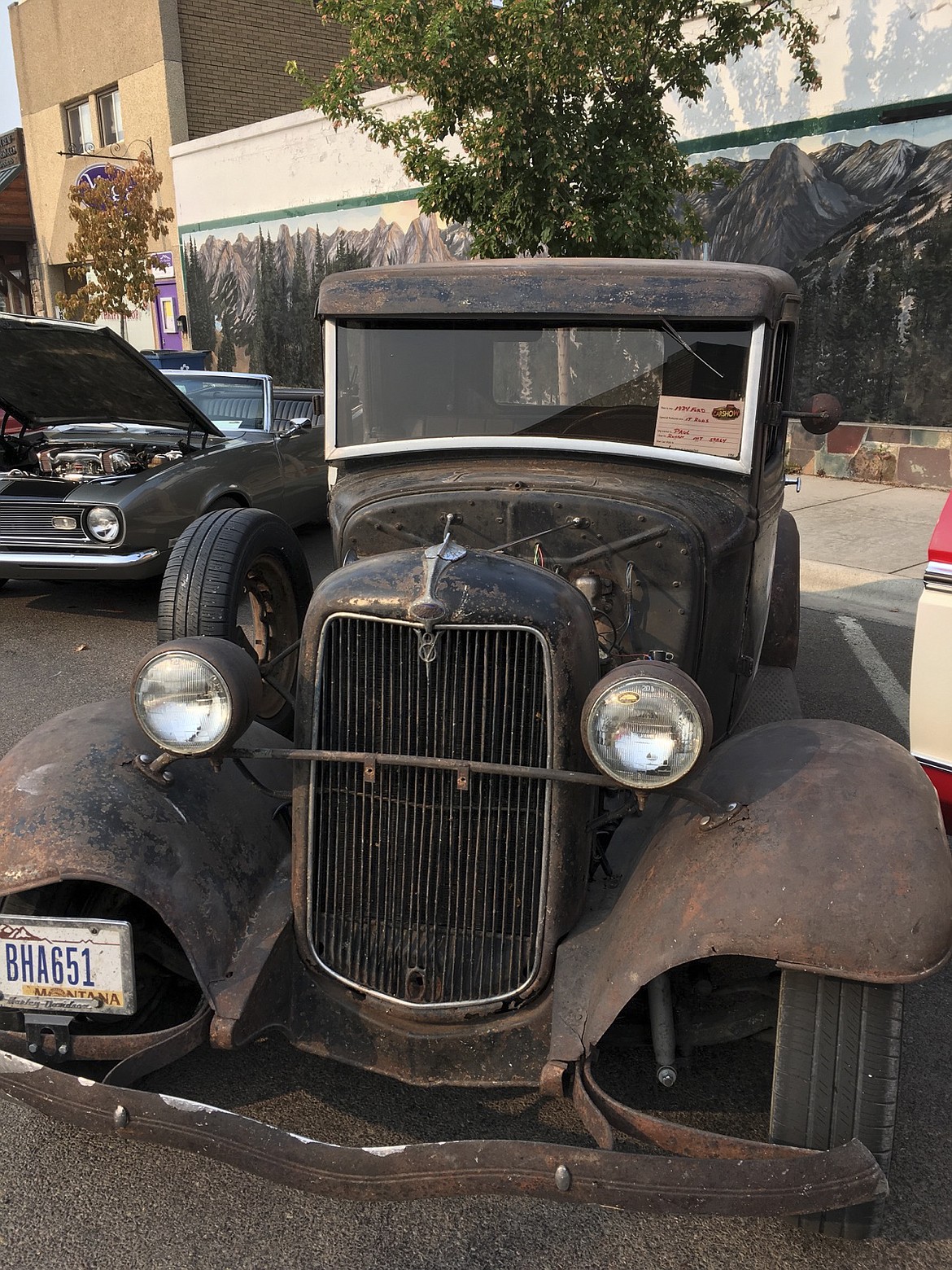 A 1934 Ford from Ronan was on display at the car show for Summerfest Saturday. The vehicle is in running condition.