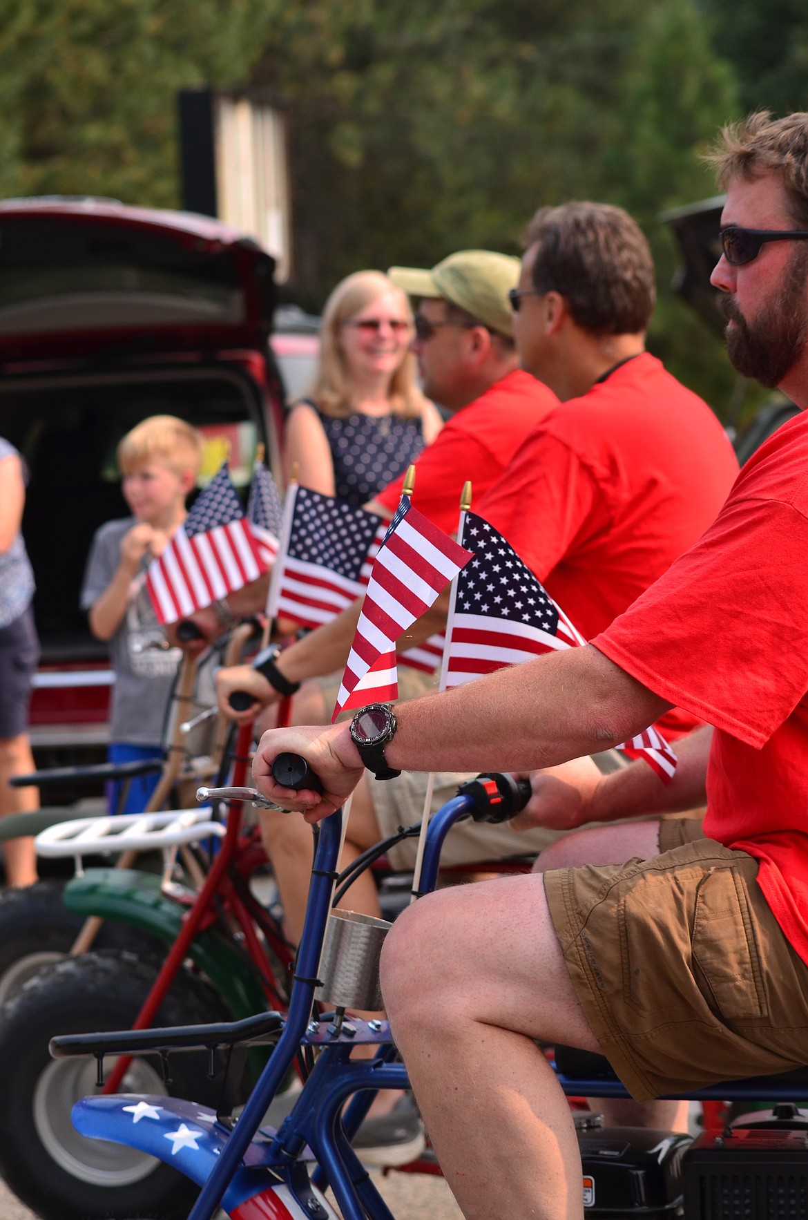 There was plenty of American Pride as a group of moped riders displayed some great riding techniques as they moved through the parade. Photo Credit Erin Jusseaume Clark Fork Valley Press